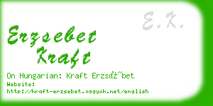 erzsebet kraft business card